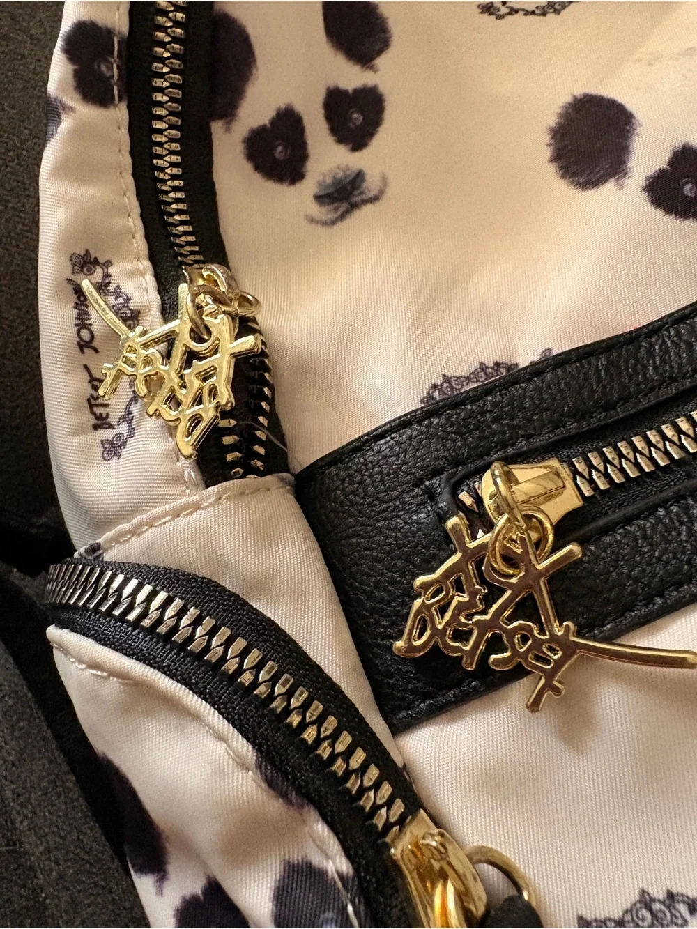 Betsey Johnson playful zip