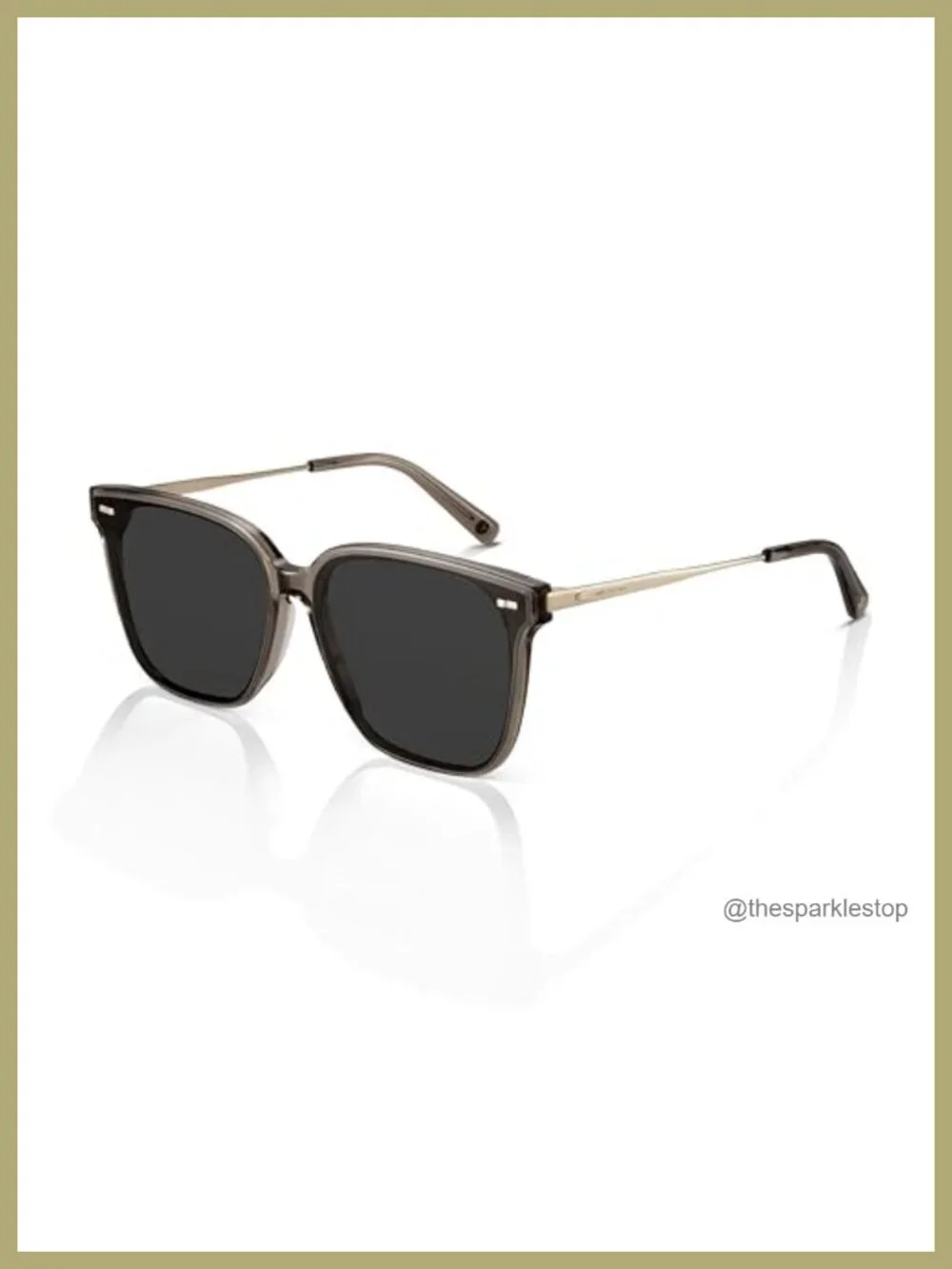 Retro Square Polarized Oversized Sunglasses UV400 Acetate