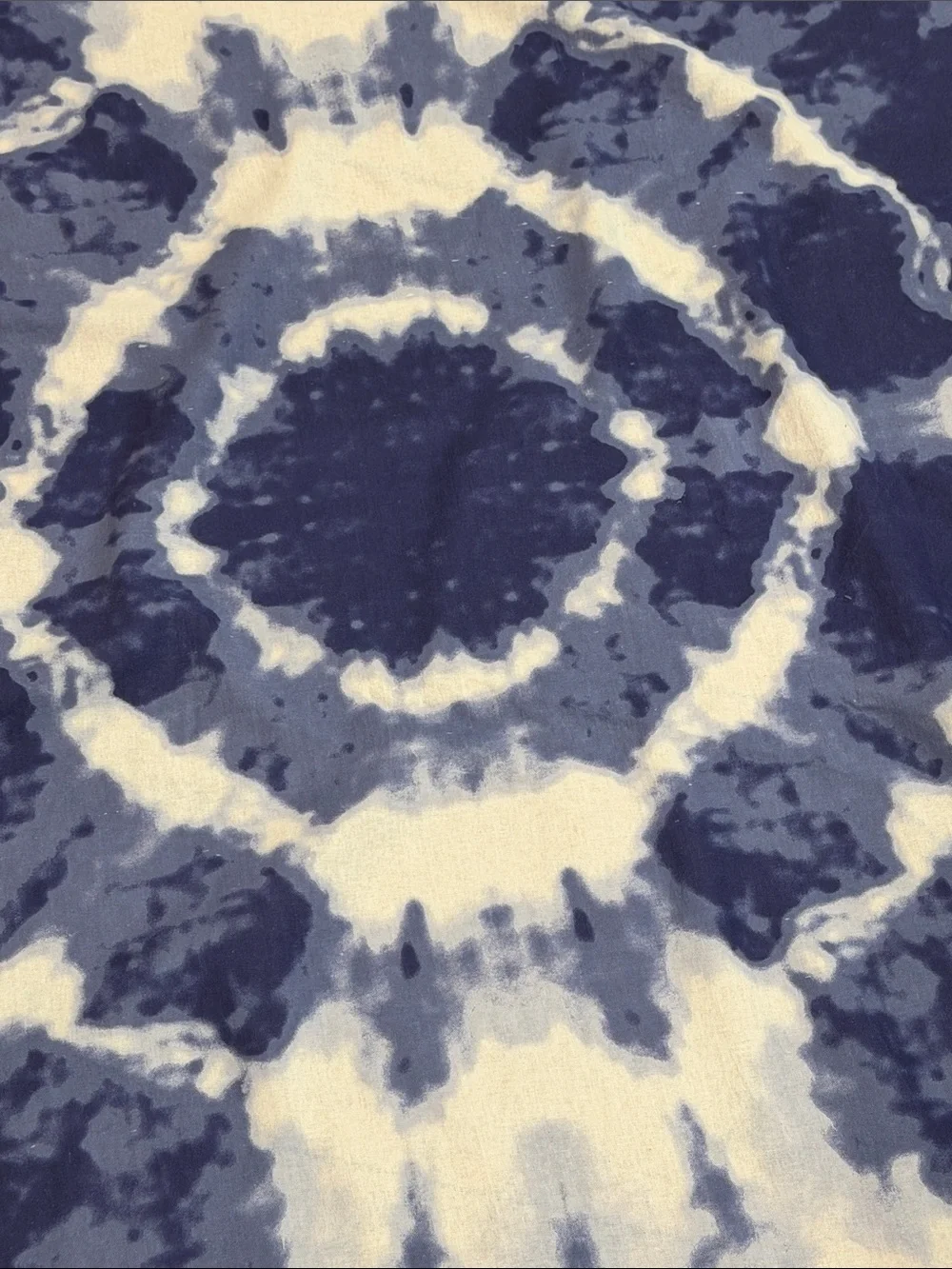 Gypsy 05 Boho Beach Tie Dye Roundie Blanket Throw, Green & Blue 100% Cotton