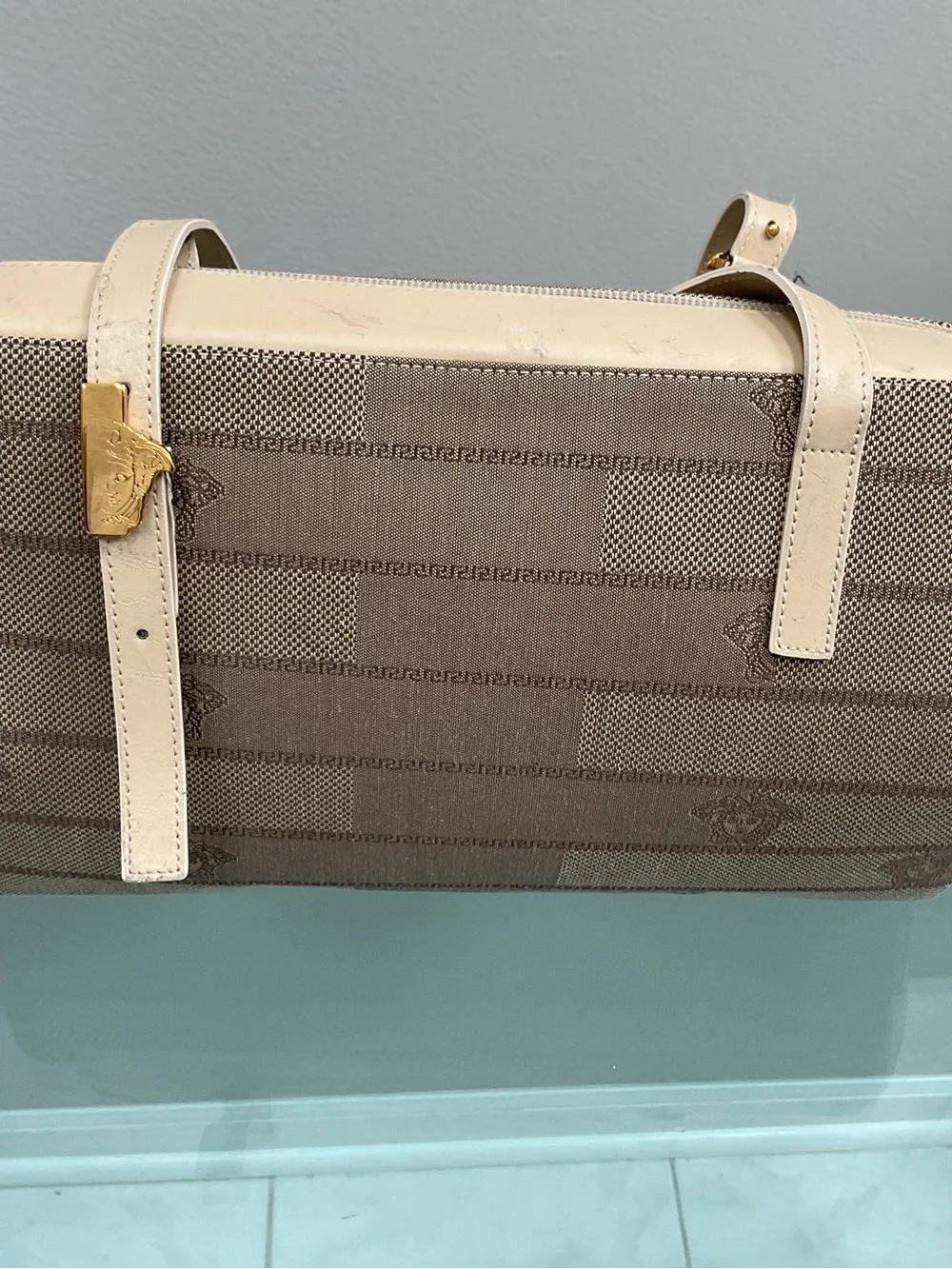 Versace bag pattern leather