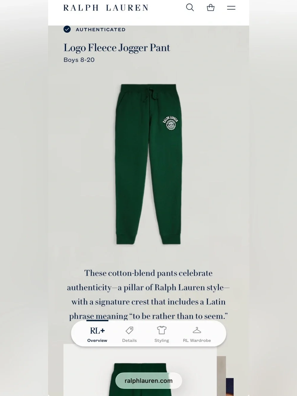 Ralph Lauren cozy half