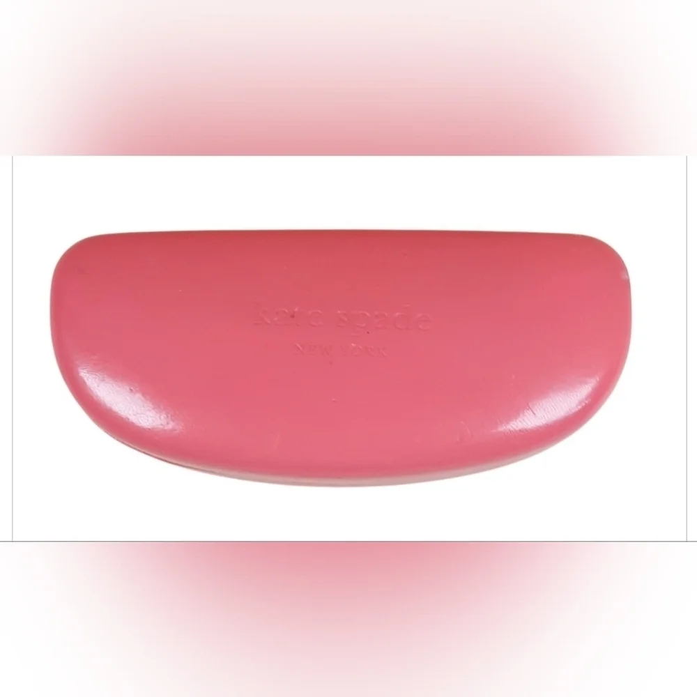 Kate Spade PINK Taco HardShell Eye glasses Sun Glasses case Eyes Inside
