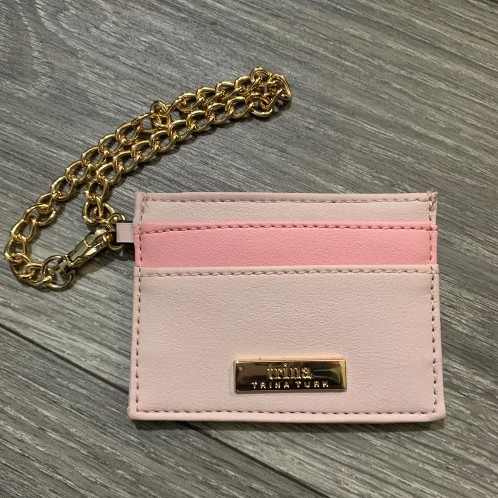 TRINA Trina Turk Mini Wallet‎ Credit Card/ID Holder With Keychain Pink