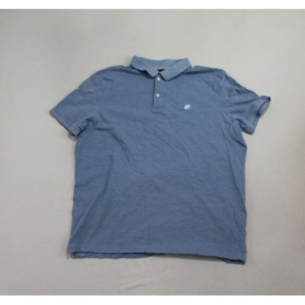 Banana Republic Polo Men XL Blue Excellent Organic Cotton Pique Short Sleeve