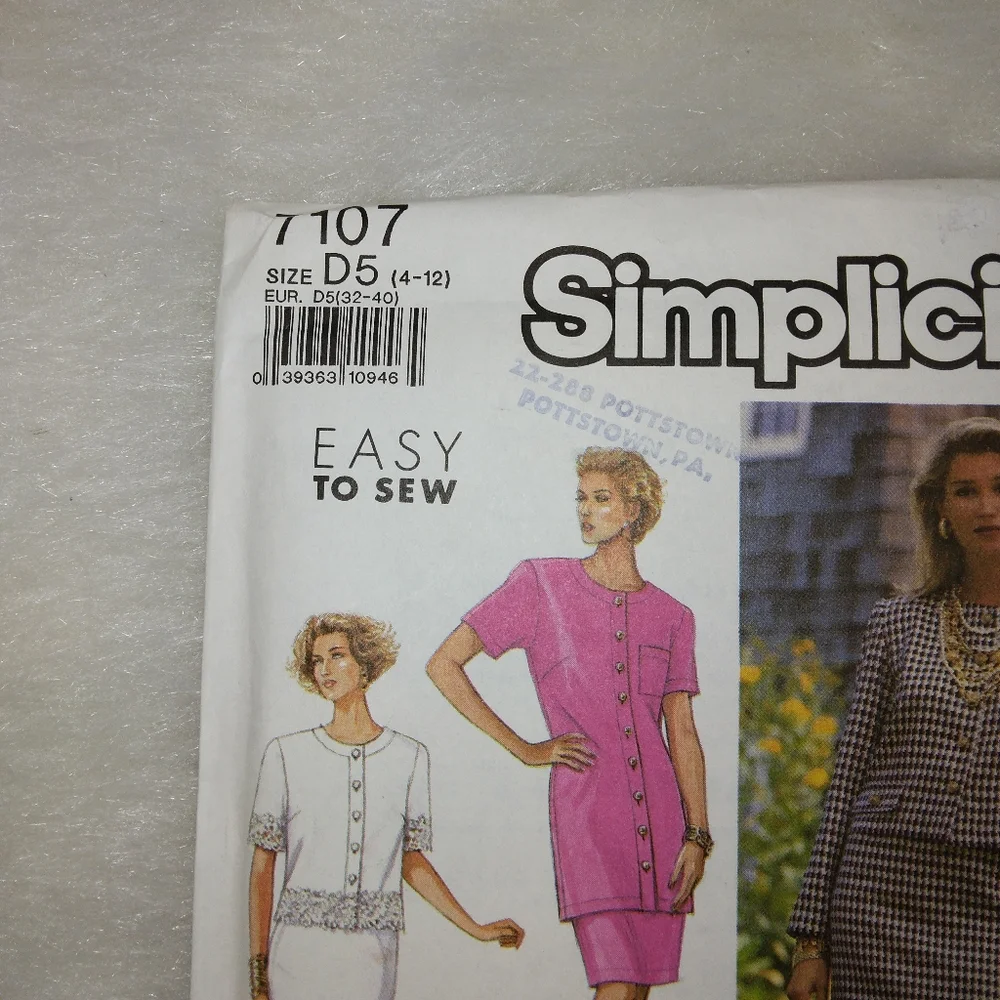 Simplicity sewing pattern