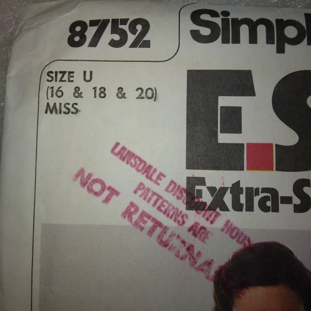 Simplicity sewing pattern