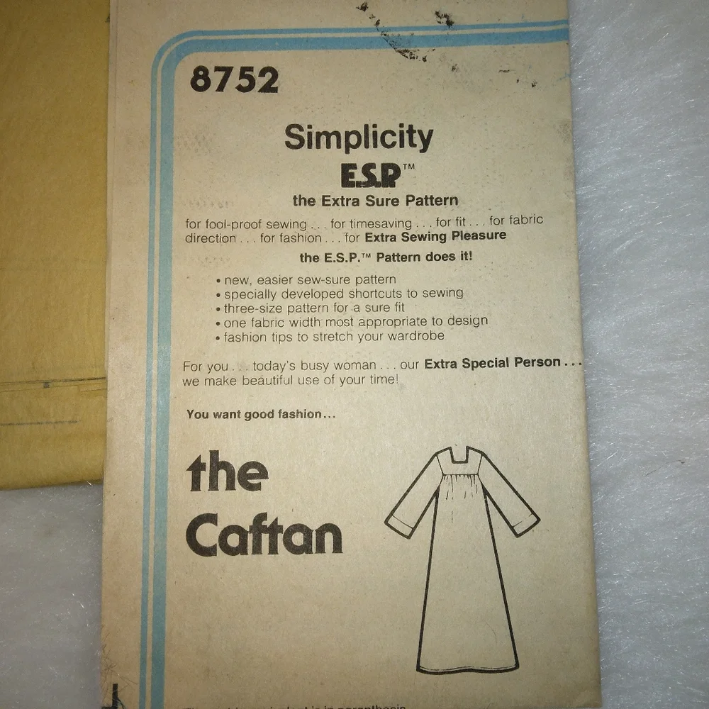 Simplicity sewing pattern