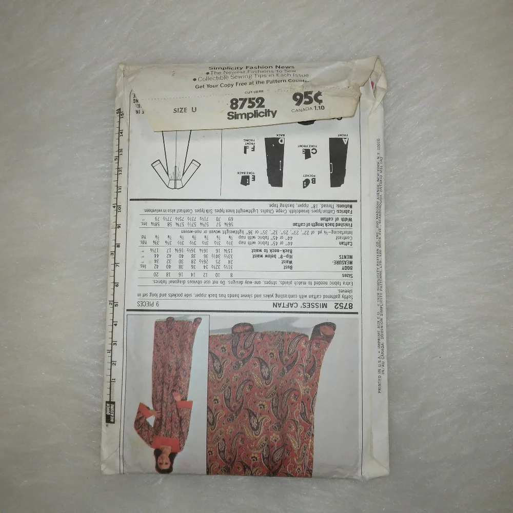 Simplicity sewing pattern