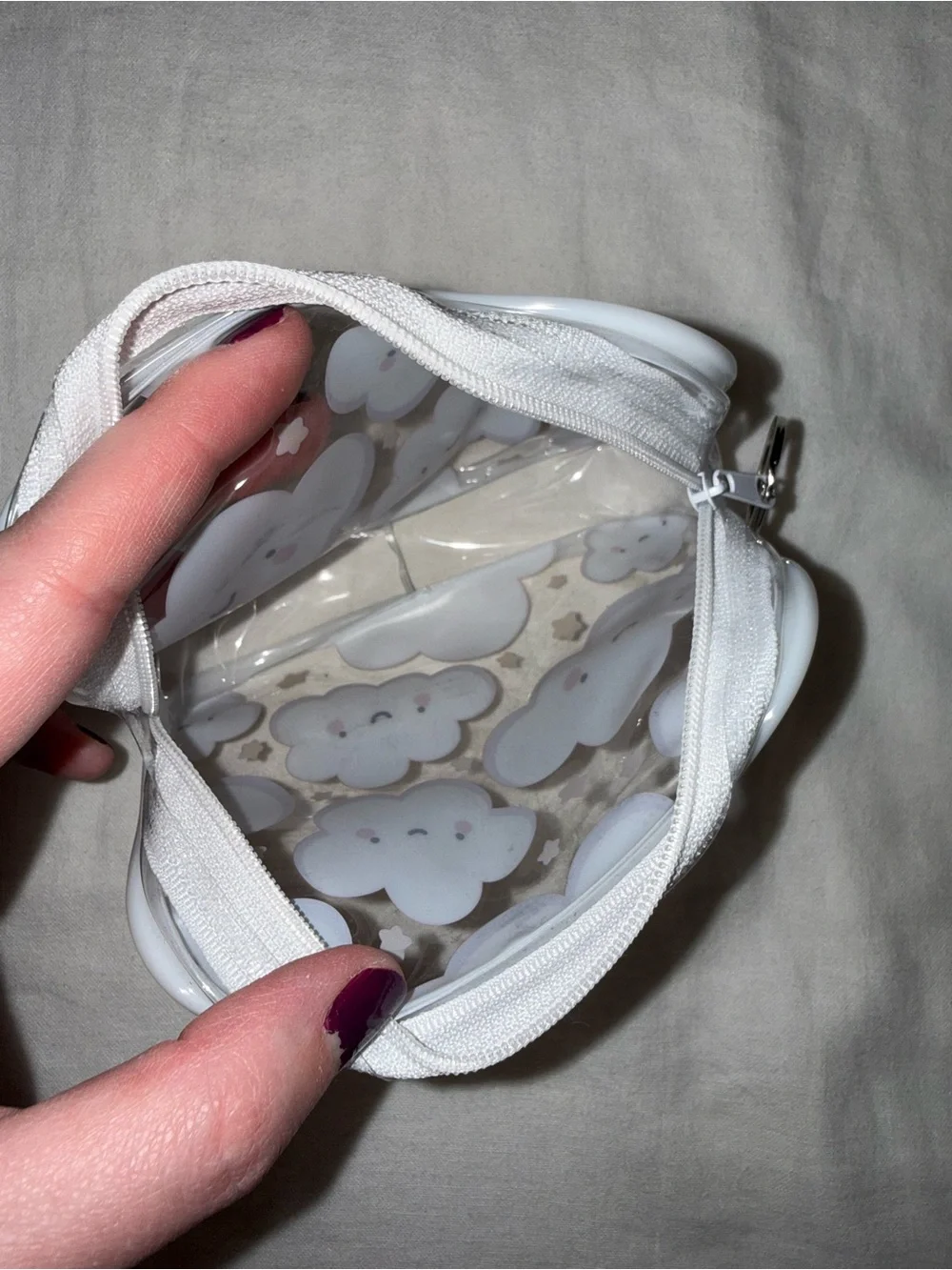 N/A clear zipper