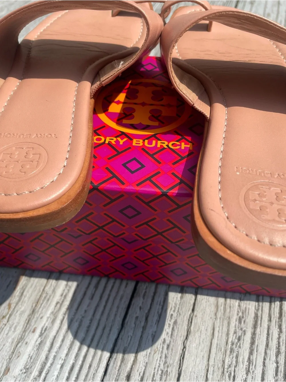 Tory Burch leather slides