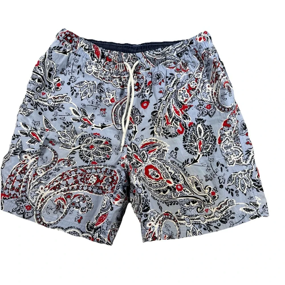 Brooks Brothers 346 Swim Trunks Lined Shorts Men's‎ Size M floral Blue