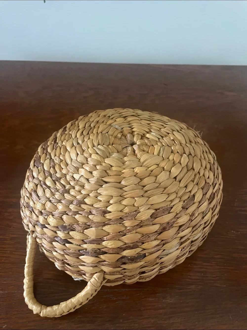 Handwoven Natural Seagrass Basket with Handles - Home Accents