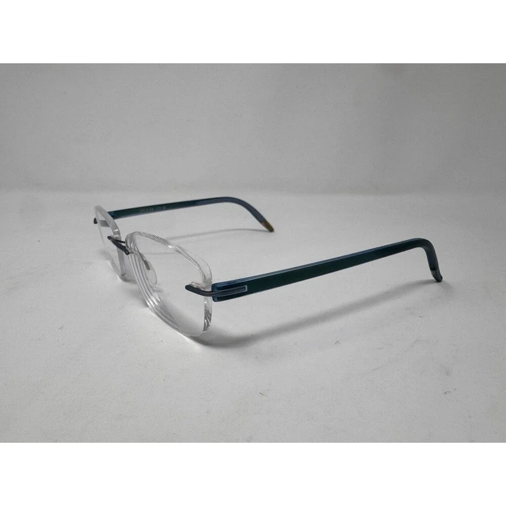 Silhouette 5379 6056 Blue Rimless Eyeglass Frames 40-17-130 Austria Authentic