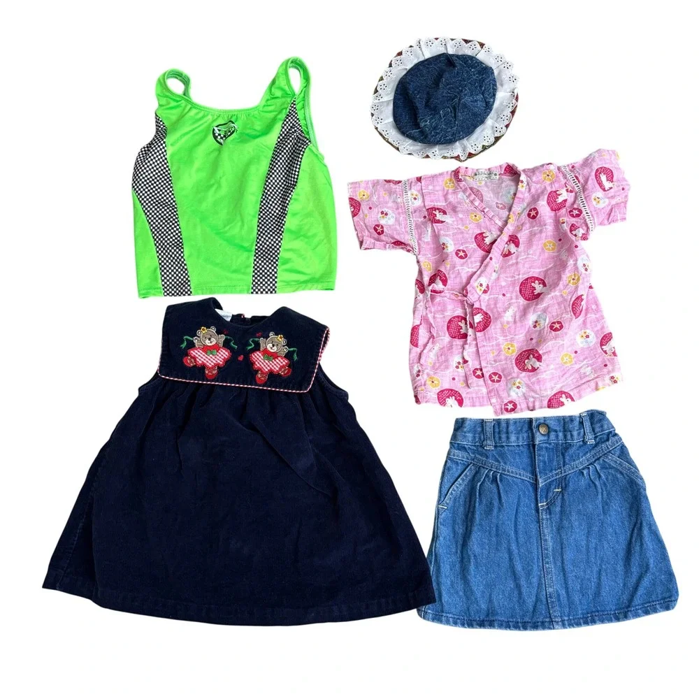Lot of Vintage Girls Clothes - Osh Kosh, Jacques‎ Moret, ElfinDoll, etc. Resell