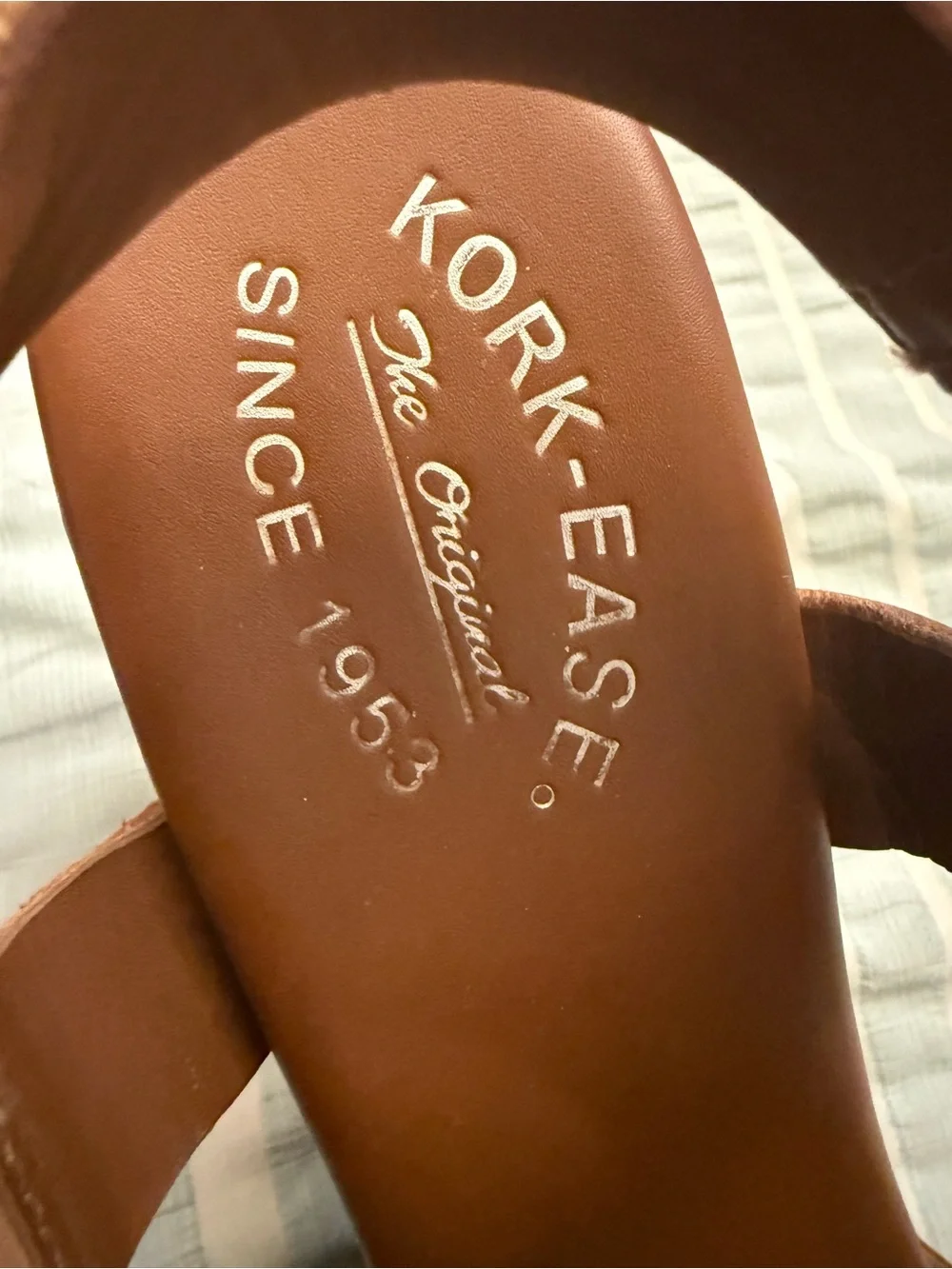 Kork-Ease Tan Leather Platform Sandals