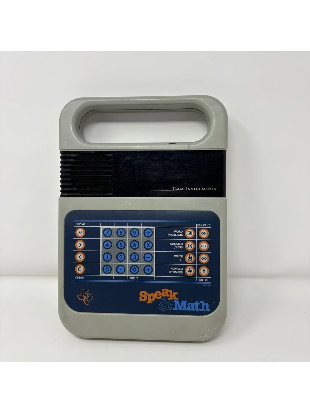 Texas Instruments Speak & Math Learning Toy Electronic 1980 Vintage Tested Works