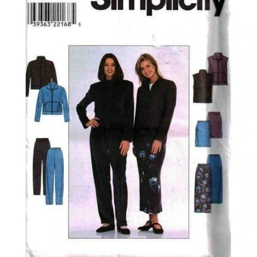 Simplicity Sewing‎ Pattern 8398 Jacket Vest Skirt Pants Womens Size 14-18