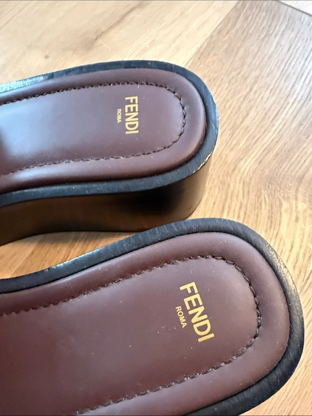 Fendi platform slides