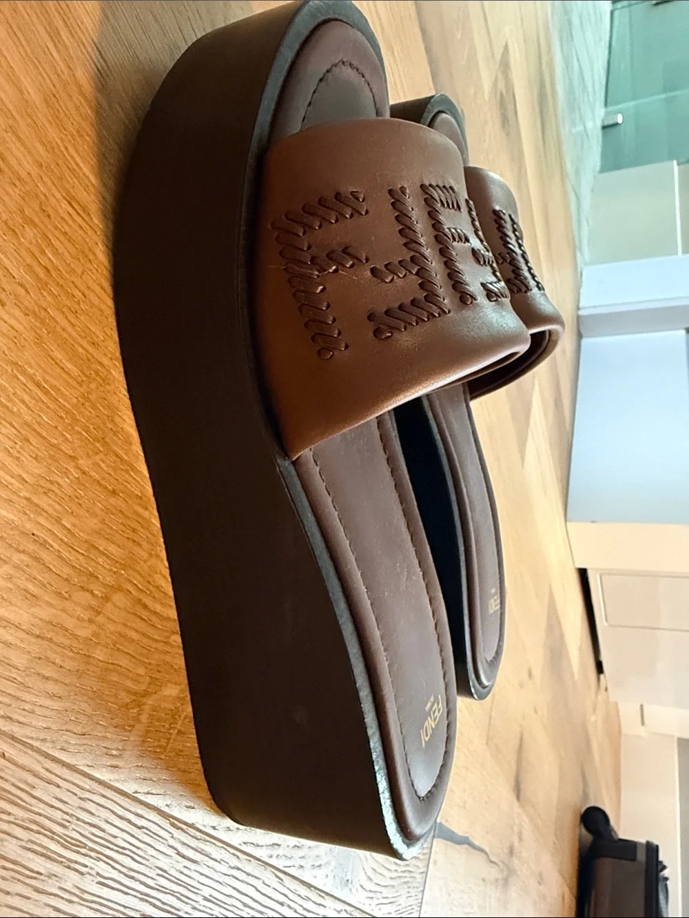 Fendi platform slides