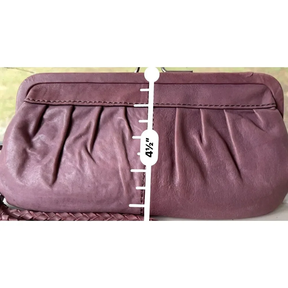 Fossil Fifty-Four Leather Kiss-Lock Clutch