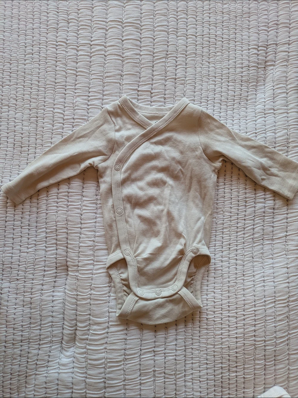 H&M Cream Cotton Baby One-Piece Bodysuit - 3 Pack