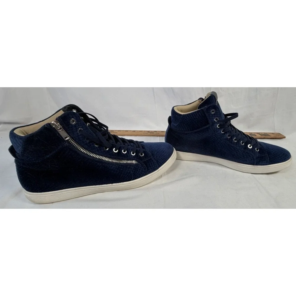 Aldo Shoes Men Blue Zip‎ & Lace Up  Size 10