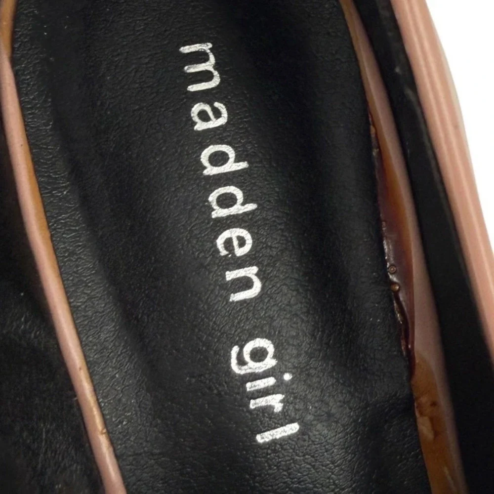 Madden Girl Kassidy Platform Penny Loafer Pink Block Heel Lug Sole Shoes Size‎ 7