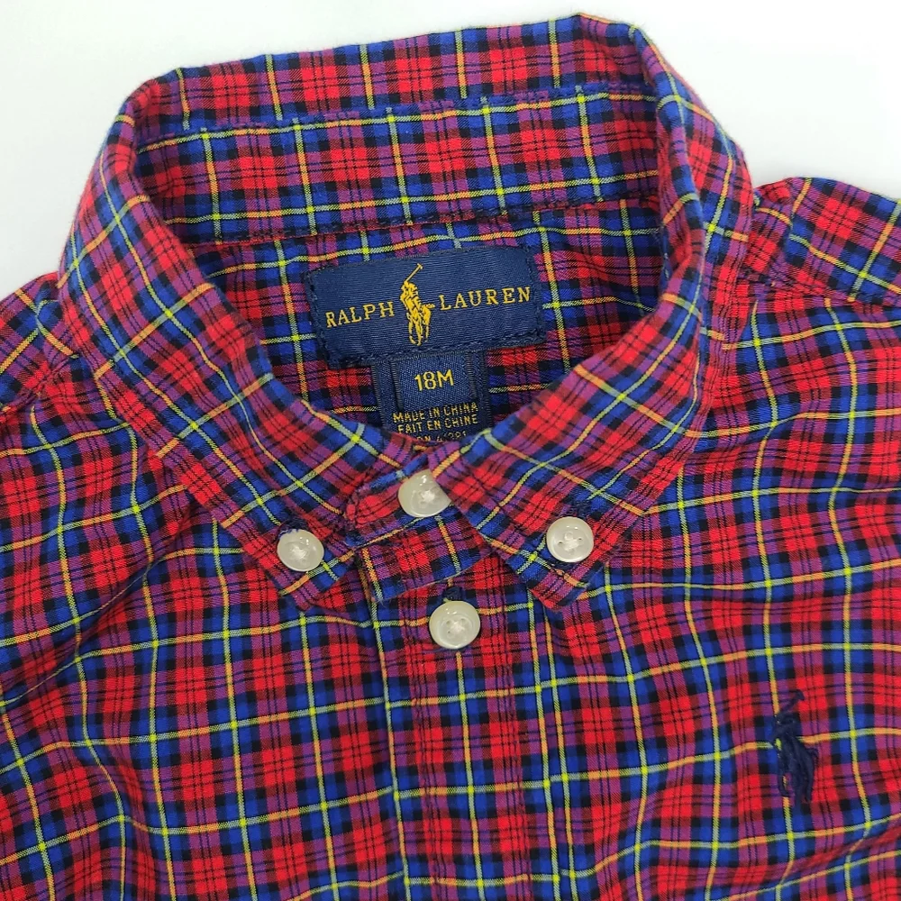 Ralph Lauren baby boy button down shirt size 18 months