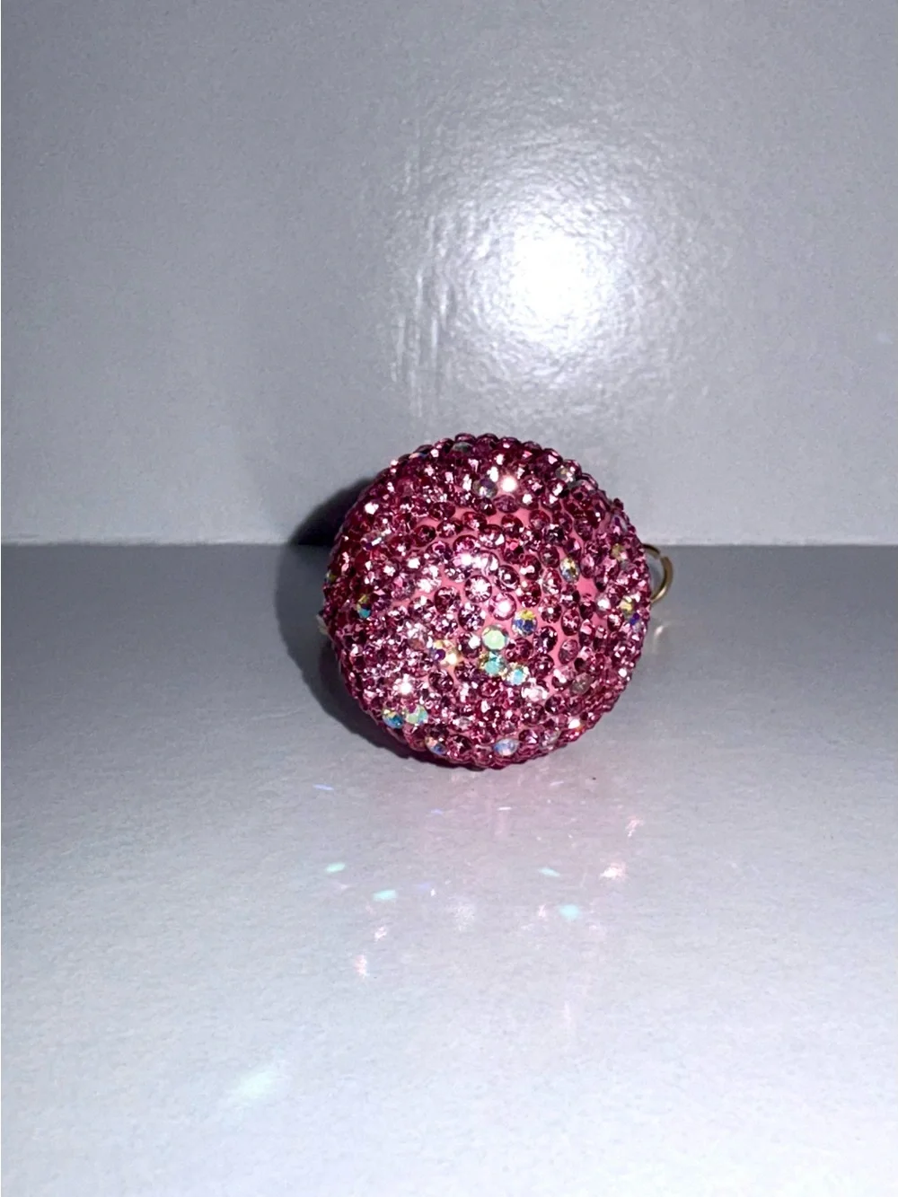 Sparkling Pink Apple Bag Charm with Gold Hardware - Pink Lady!
