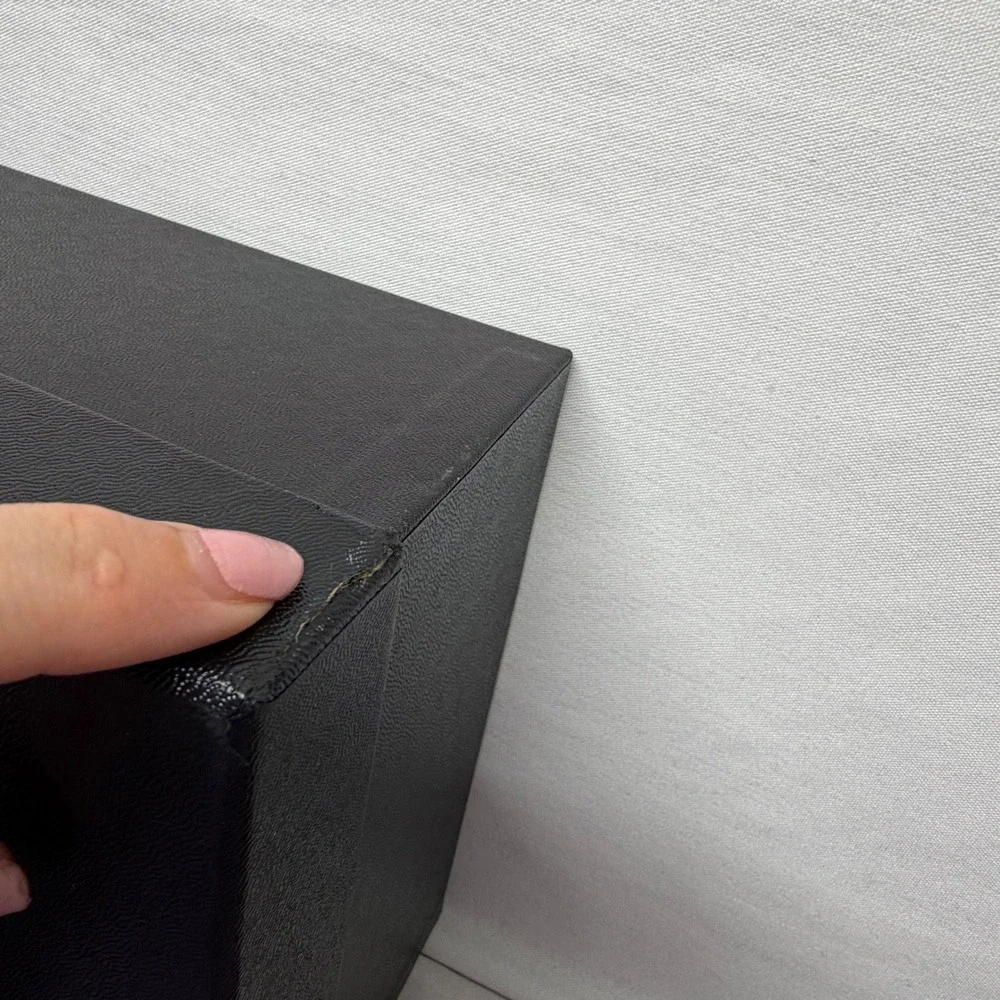 CHANEL Shoe Box Empty Black 13x7x4 Tissue Ribbon Camellia Flower Authentic