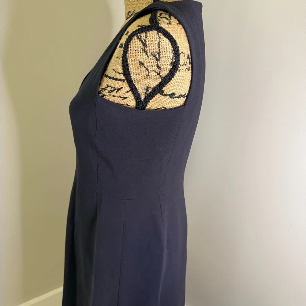 Tory Burch Navy Sleeveless Midi Dress