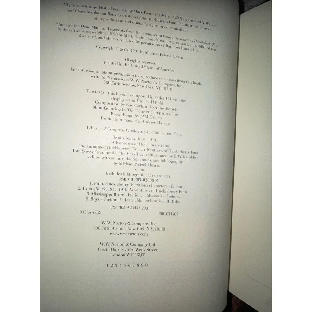 The Annotated Huckleberry Finn Book Hardcover Mark Twain Michael Patrick Hearn