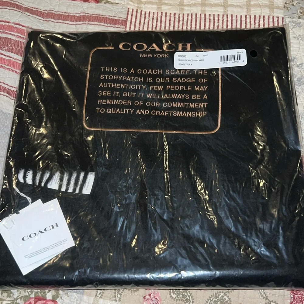 NWT Coach Cashmere scarf