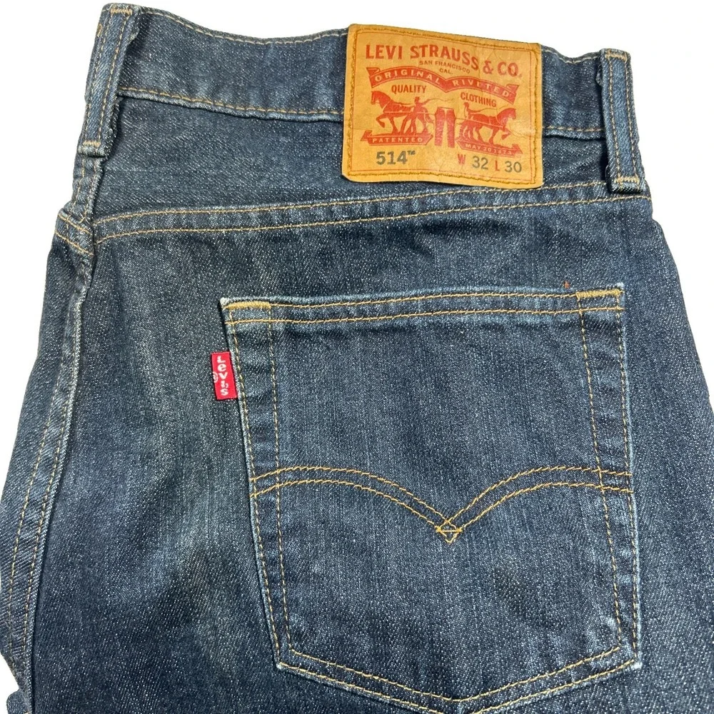 LEVI Strauss & Co 514 Jeans Men's Size 32 X 30 Dark Blue VTG Y2K