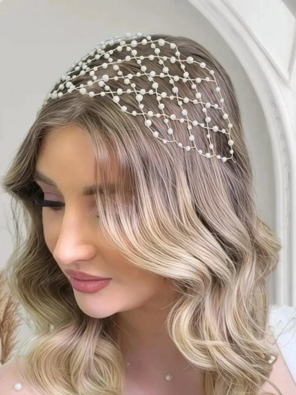 Queen Crystal Tiaras with Sparkling pearl