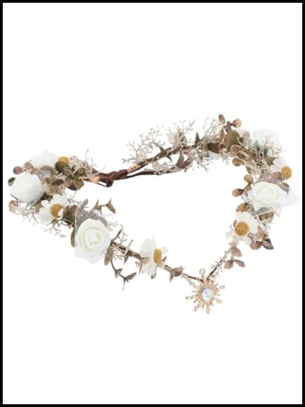Fairy Flower Crown Daisy Floral Elf Circlet for Renfaire Cosplay