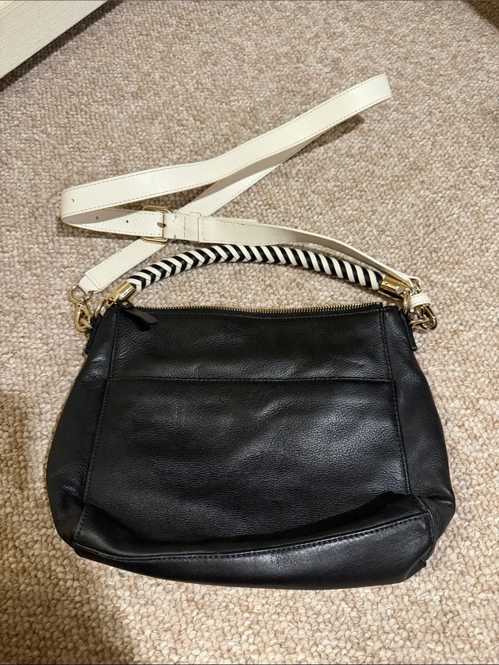 kate spade black leather