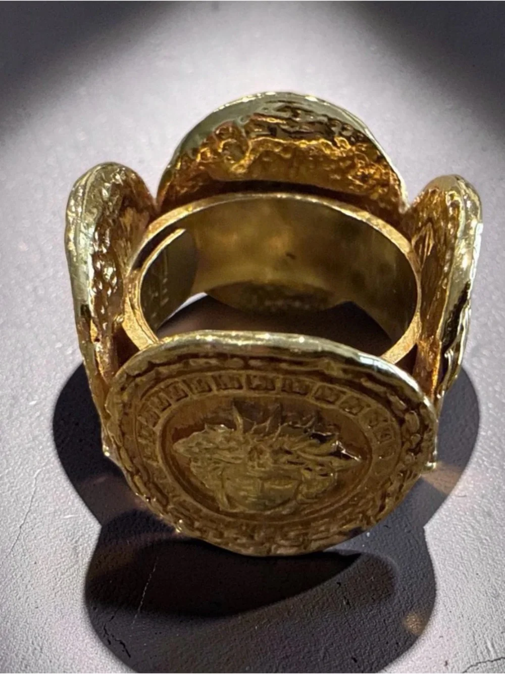 Gold-Tone Versace Statement Ring
