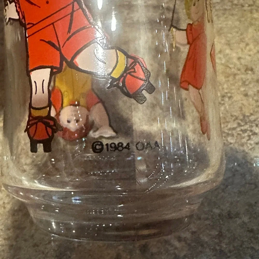 Vintage 1984 Cabbage Patch Kids Drinking Glass Retro Collectible Juice Tumbler