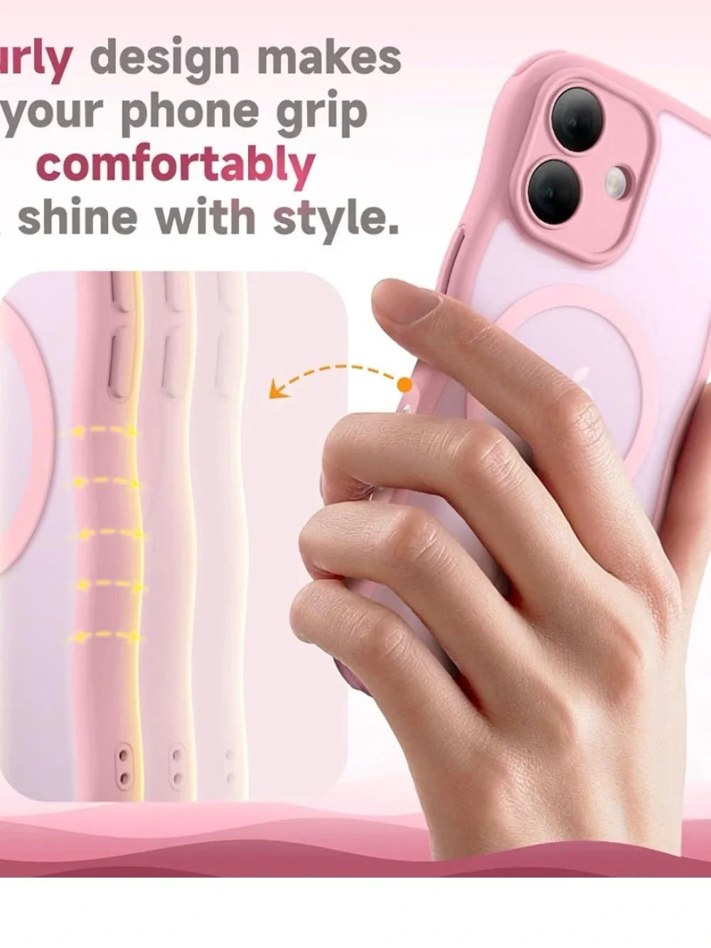 I phone 17 case compatible with magsafe Light pink new