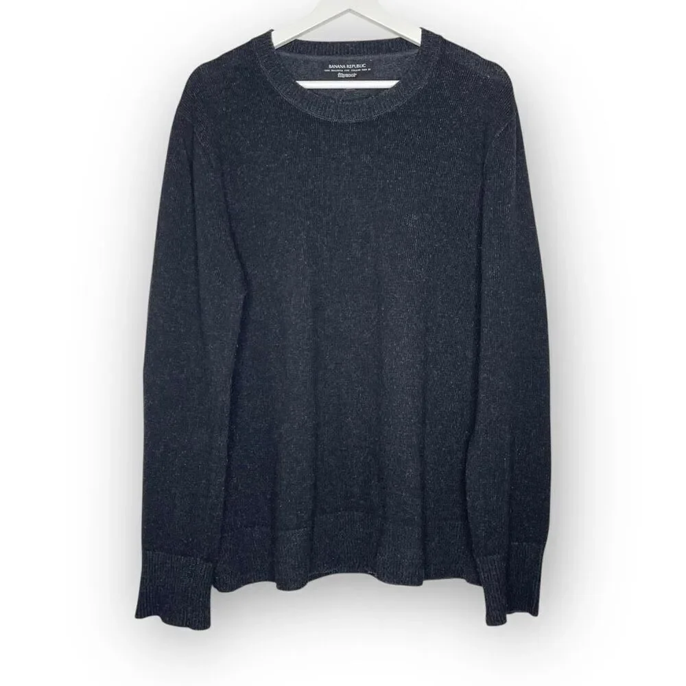 Banana Republic Filpucci Dark Gray Crewneck Sweater Men’s Size Large Wool Blend