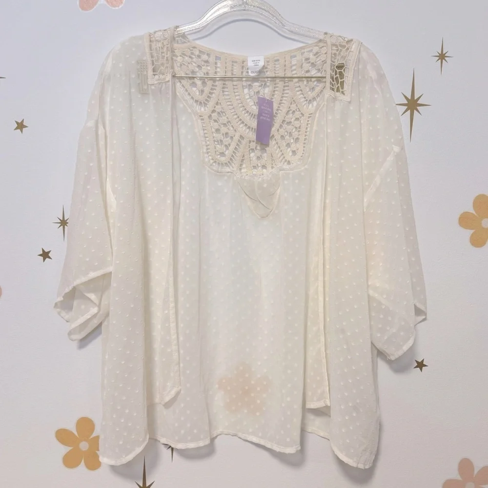 Women’s Cardigan Open Front Mesh Top