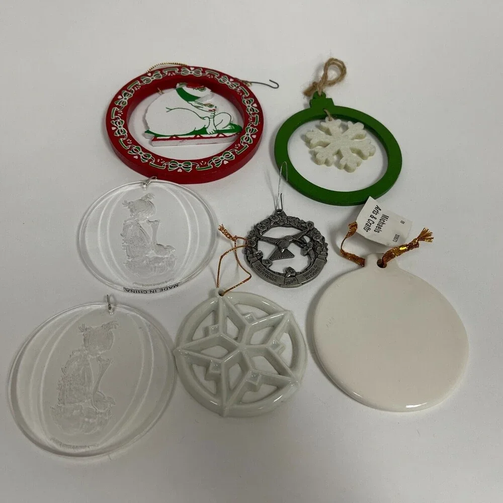 1982 Enesco Imports Precious Moments Birds‎ Christmas Tree Ornaments Lot of 7