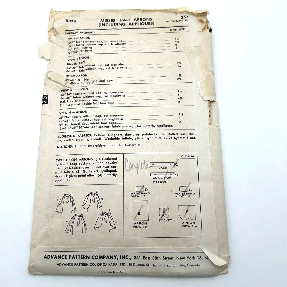 Advance vintage pattern