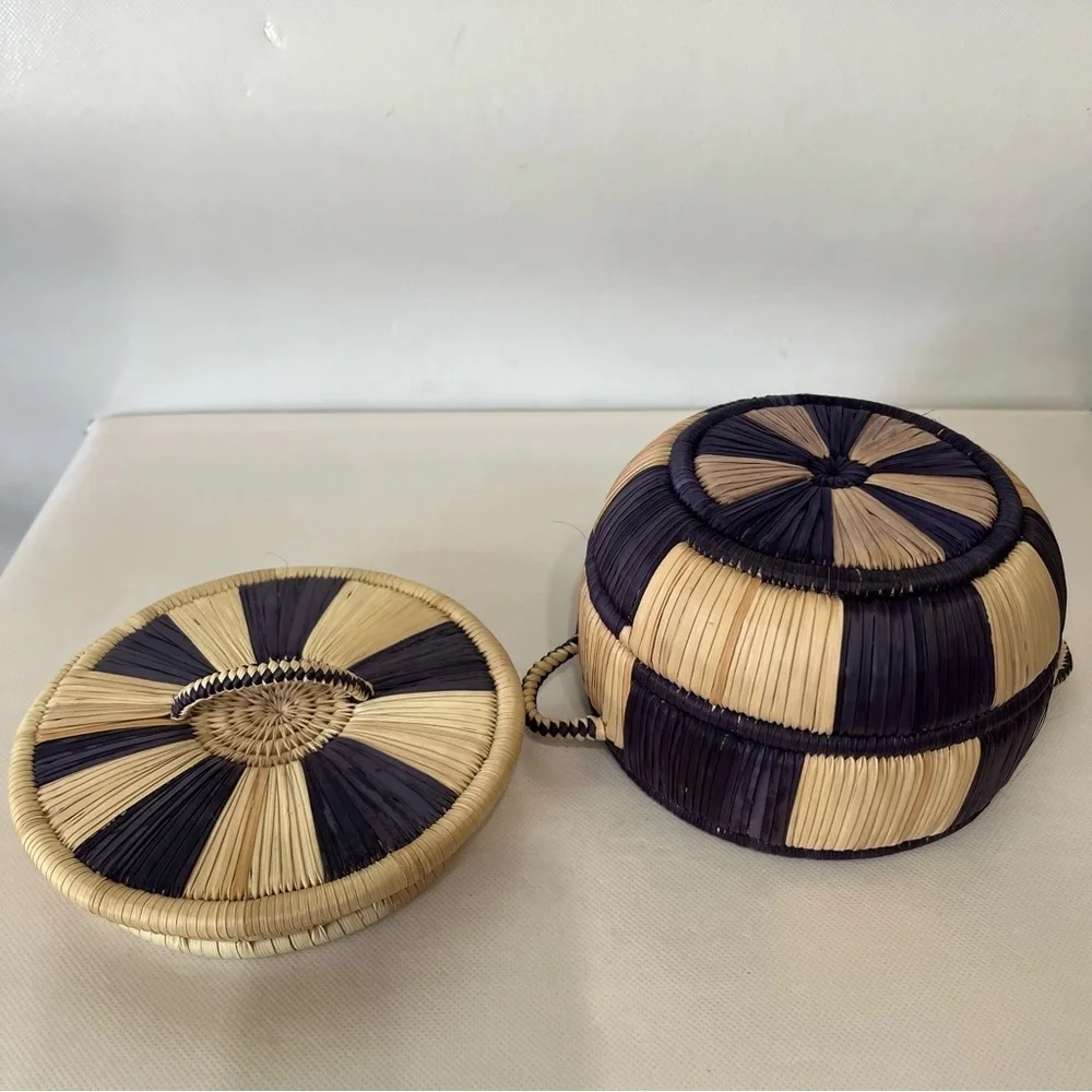 Vintage basket hand woven