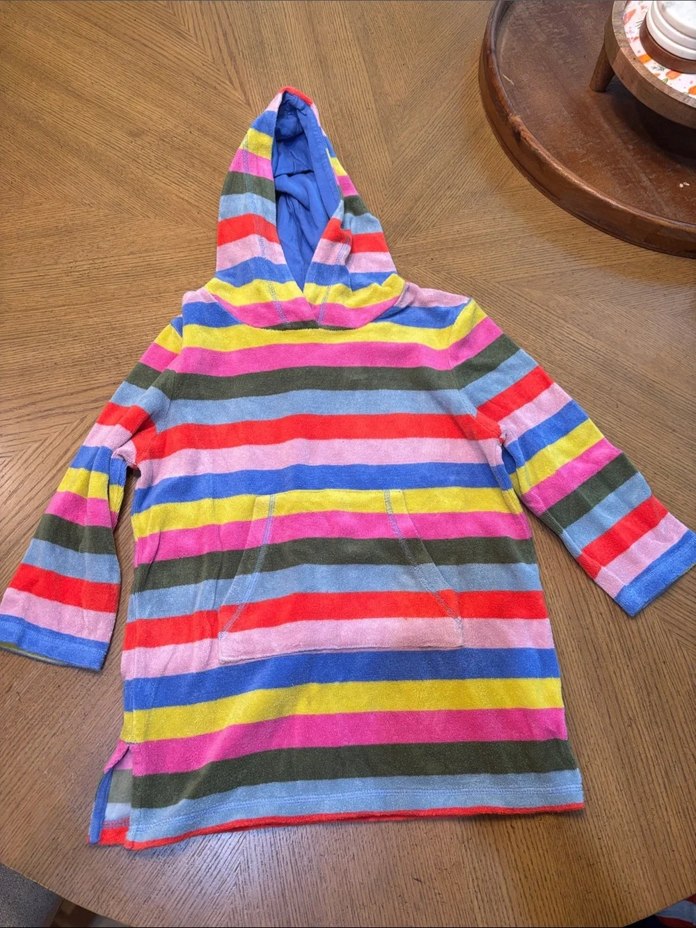 Mini Boden Hooded Kids Swim Coverup in Pink, Blue, Yellow, Red, Green