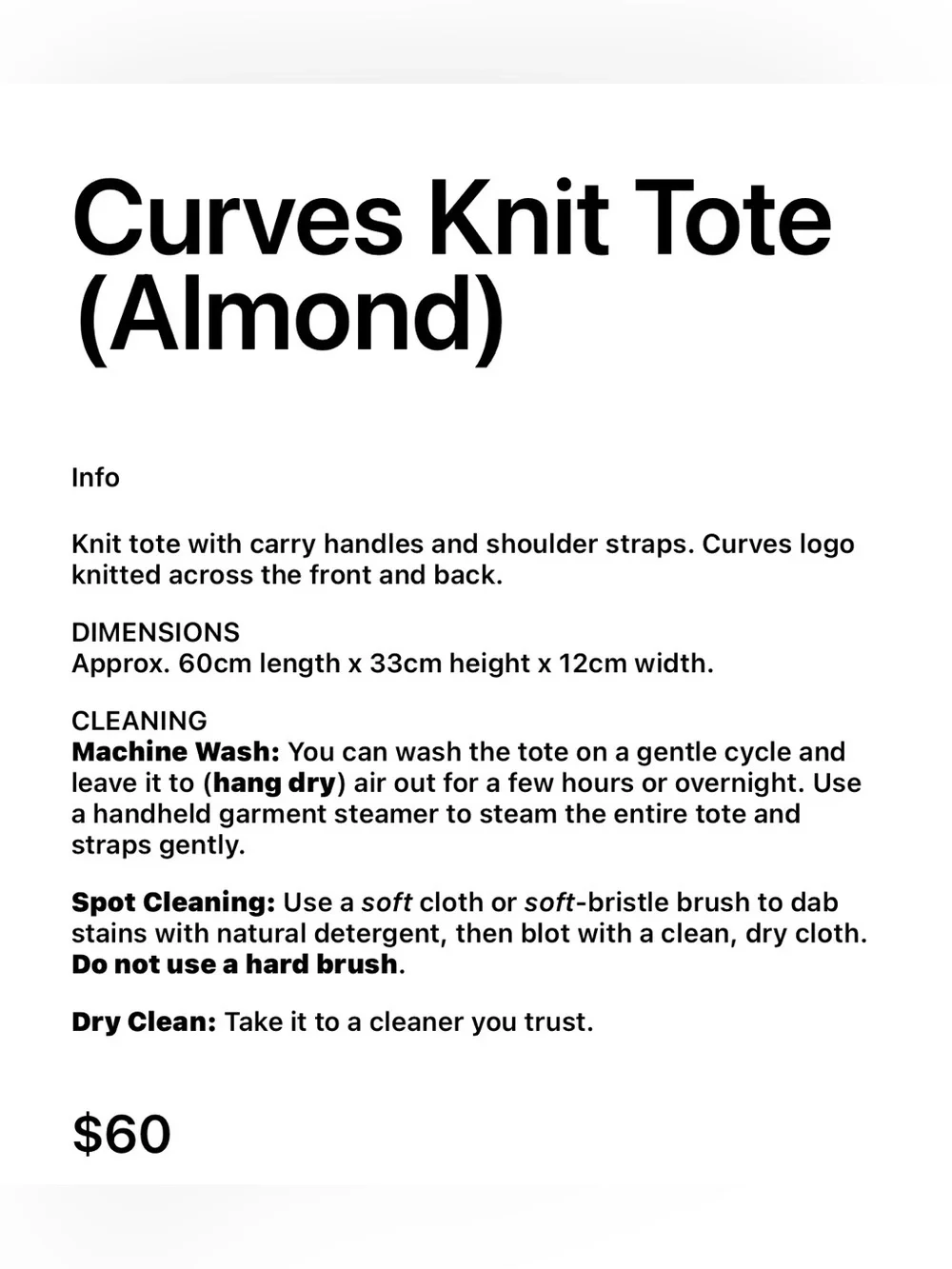 Curves by Sean Brown almond knit