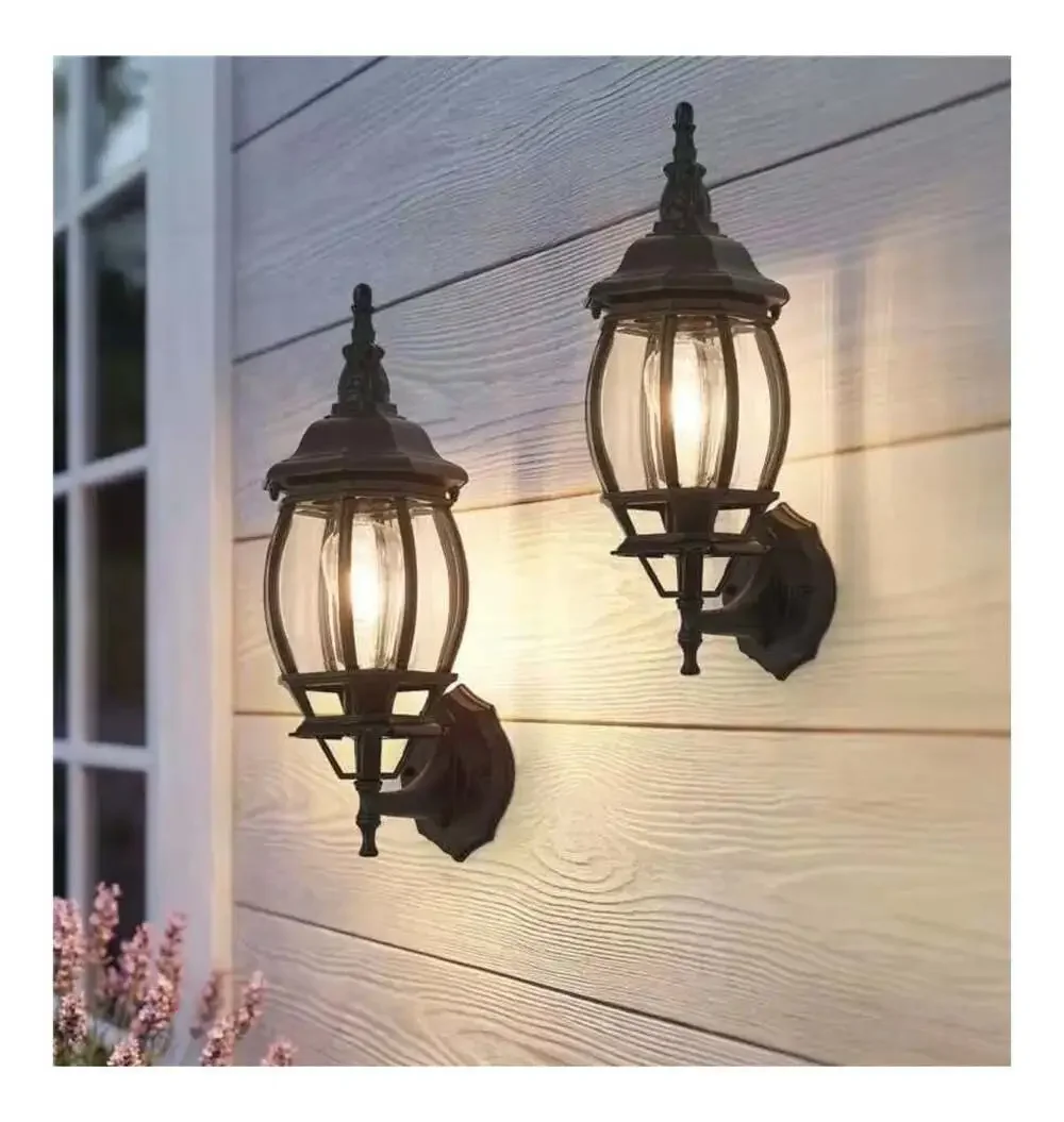 2-Pack Waterproof Aluminum Outdoor Light Fixture Exterior Porch Lights Outdoor W