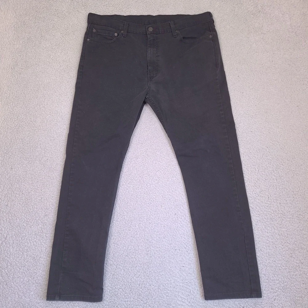 Levis Strauss Jeans Men 38x28.5 Black 510 Slim Straight Dark Wash American Denim