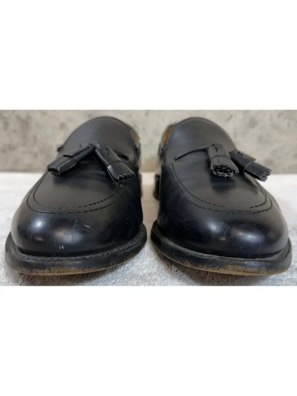 Allen Edmonds Iconic GRAYSON Mens Black Leather Tassel Loafers 11D Made in USA